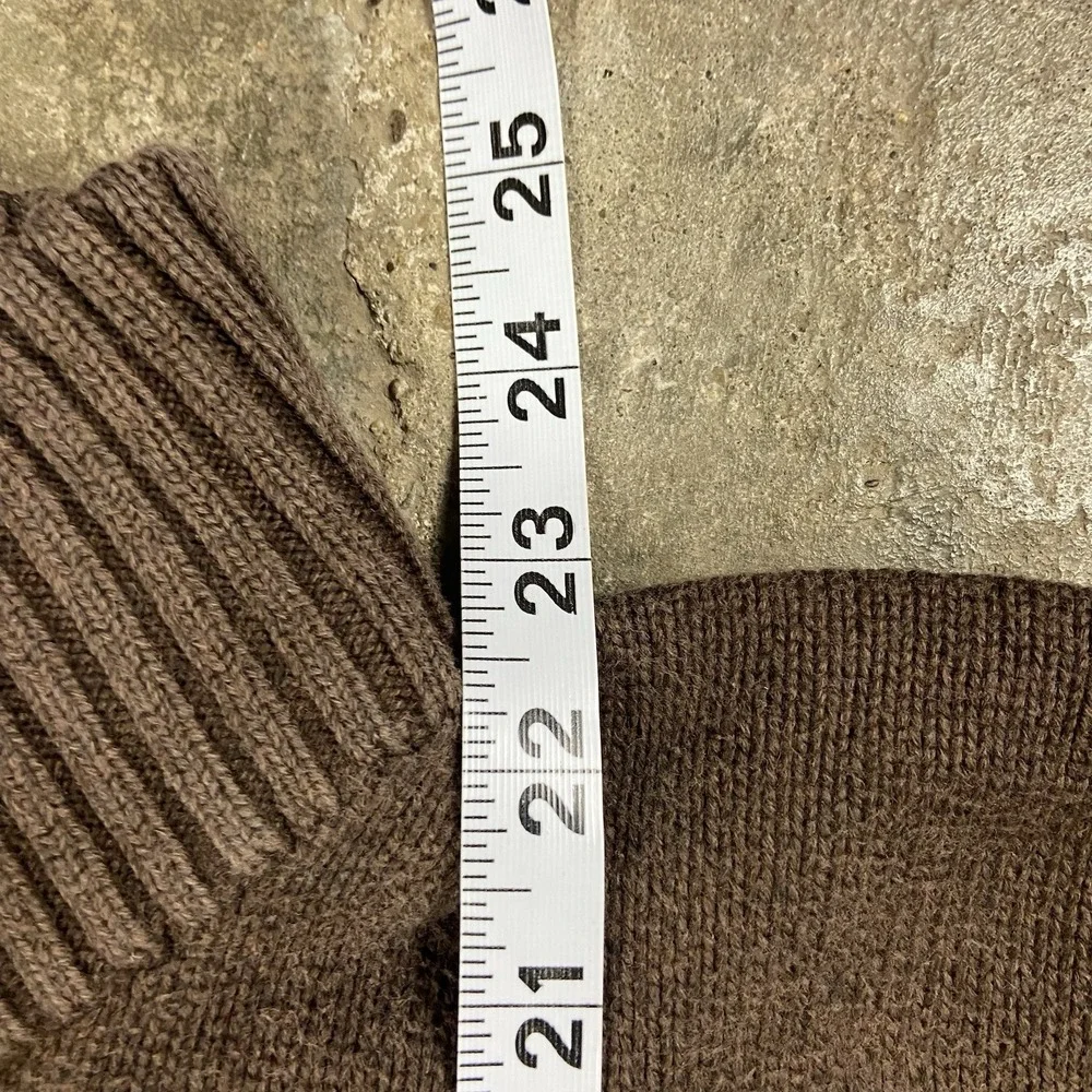 Vintage 90s Polo Ralph Lauren 1/4 Zip Sweater Size Small Brown Fleece Pullover